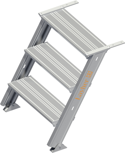 Layher Alu-Treppe 60° ohne Handlauf 0,60x0,72m #1116803